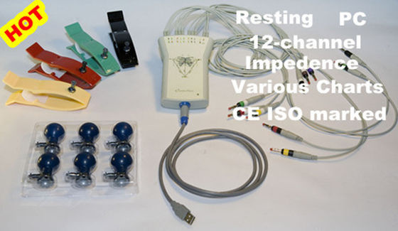 Handheld Home PC Based ECG Machine 12 Lead Resting Vector ECG Warkstation