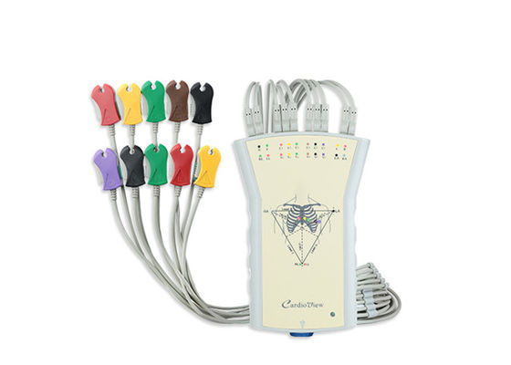 CE Approved 12 Channel ECG Machine Excercise Ecg Portable White Grey Box