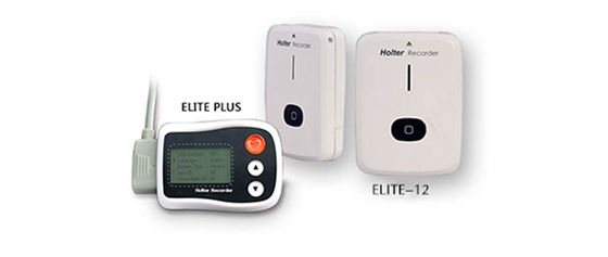24 Hour Ambulatory Smart White ecg dinamico holter , LCD Display Holter Monitoring