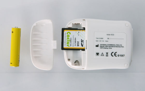 24 Hour Ambulatory Smart White ecg dinamico holter , LCD Display Holter Monitoring